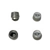 MINI Cooper Emblem Logo Silver Tire Valve Stem Caps Set