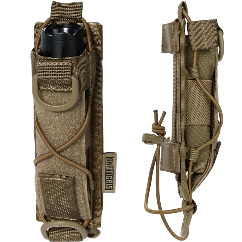 OneTigris Flashlight Holster Molle Flashlight Holder for Belt Tactical Pouch