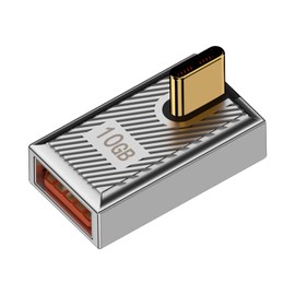 Duttek L Shape USB-C USB-A Adapter is a 120W 10Gbps USB-C Male to USB Female Converter Adapter, Zinc Alloy Double-Sided USB A to USB C Adapter that provides fast data transfer and fast charging.It can
