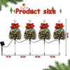 TAILERRI Christmas Tree Solar Pathway Lights Outdoor Decor, 4 Pack,