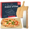 15 x 12 Inch Rectangular Cordierite Pizza Stone for Grill