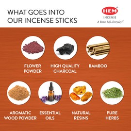 HEM Meditation Incense Sticks - Pack of 6 - 120 count - 301g