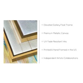 Kate and Laurel Sylvie Regal Galah Framed Metallic Canvas Wall Art by Inkheart Designs, 18x24 Bright Gold, Colorful Bird Animal Art for Wall