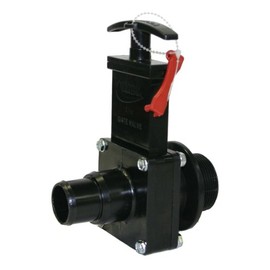 Valterra 7134X ABS Gate Valve, Black, 1-1/2" MPT x Step Down, w/ Gate Keeper