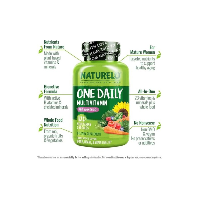 NATURELO One Daily Multivitamin for Women Over 50 | 120