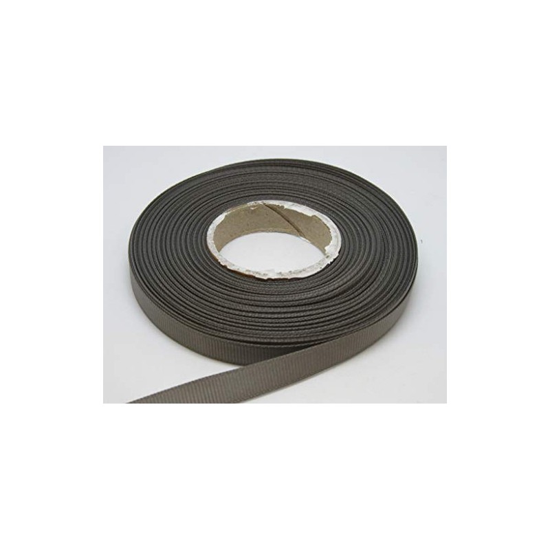 2 metres of 10mm Grosgrain Ribbed Ribbon Gunmetal Grey Dark