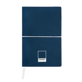 PANTONE™ Urban Notebook 13 x 20 cm for Back to School with 192 Lined Pages, Soft Touch and Elastic Flexible Cover, Calendar + Bookmark and Inner Pocket for Stationery and Stationery