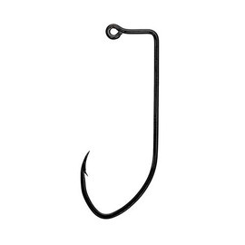 Eagle Claw 500BP-6 Pro-V 90 Degree Non Offset Jig Hook, Size 6, Platinum Black, Package of 100