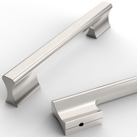 Asidrama 10 Pack 5 Inch(128mm) Brushed Satin Nickel Kitchen Cabinet Handles, Cabinet Pulls Kitchen Cabinet Hardware Cupboard Handles Drawer Pulls