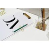 Dany Marcus Clear Acrylic Clipboard with Gold Metal Clamp, Rubberised