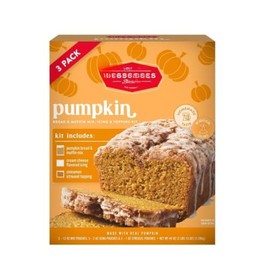 PUMPKIN BREAD and Muffin Mix with Icing Topping MIX 3-15 OUNCE BAGS