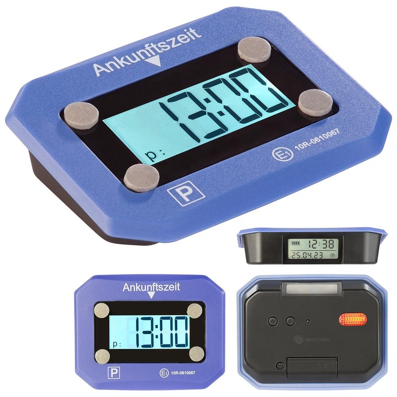 Lescars Parking Meter: Compact, Digital Electric Parking Disc, ECE Approval,