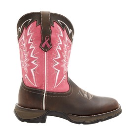 Durango Women's Lady Rebel 10" Pull-On RD3557-U, Dark Brown and Pink, 11