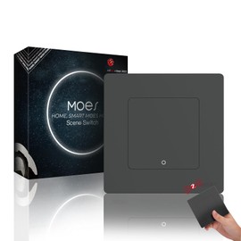 MOES ZigBee Scene Wireless Switch, Smart Switch without Installation, MOES ZigBee Hub Required, 1 Gang