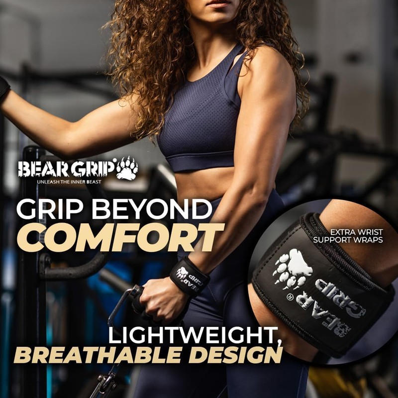 BEAR GRIP - Open Workout Gloves with extra Palm protection