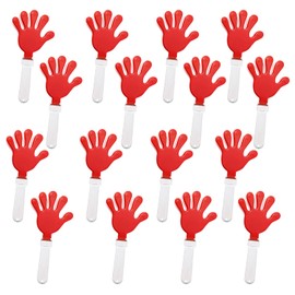 Lovecheer 16PCS Hand Clappers Red and White Cheer Clapper Noisemakers for Adults Sporting Events Basketball Hockey Football