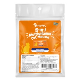 Zesty Paws 8-in-1 Multivitamin Cat Treats Lickables Mousse for Cats - Healthy Cat Treats for Indoor Cats - Cat Squeeze Up Daily Multivitamin for Gut, Immune, Heart, Skin & Coat Support - Chicken 3ct