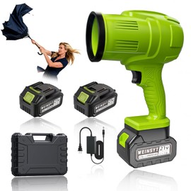Electric-Cordless-Leaf-Blower - 600000RPM Handheld Leaf Blower - 2 X 4.0Ah Batteries and Charger Included, Lightweight