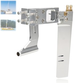 SALUTUYA Shaft Bracket Double Inlet Water Hole CNC Lathe Precision Manufacturing RC Boat Rudder Set Aluminium Alloy for Cat Ship Catamaran Boat Model