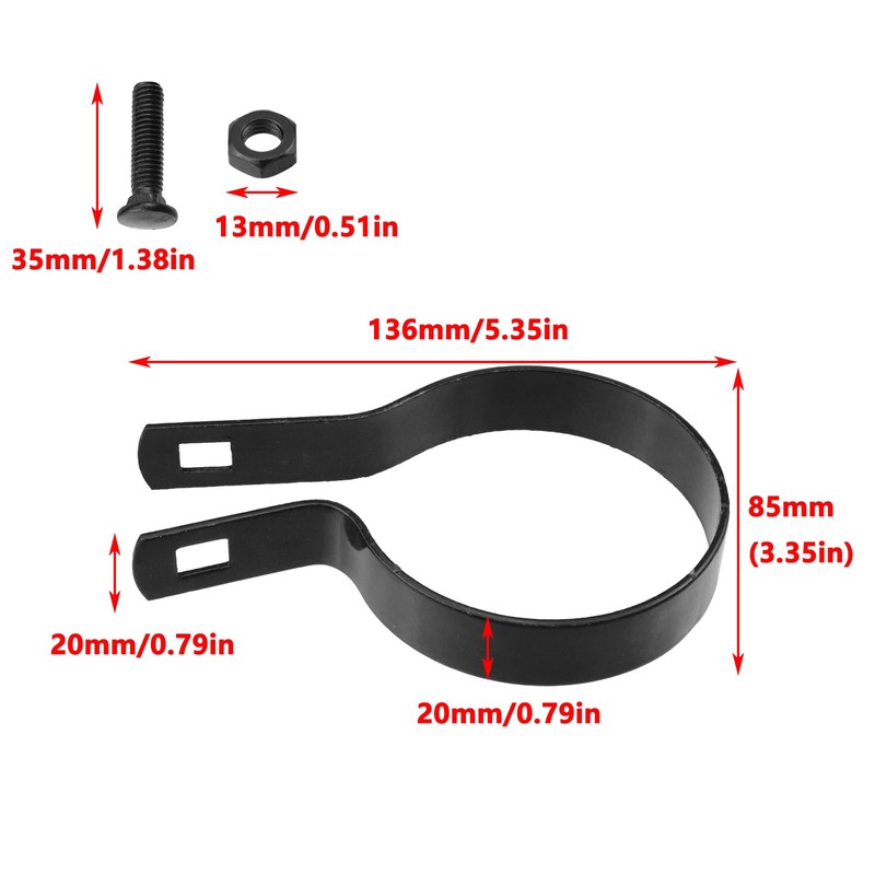 Antrader Black Chain Link Brace Band,Chain Link Tension Band 3