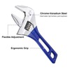 sourcing map 1pcs Adjustable Wrench 8" Jaw 1.7" with Rubber