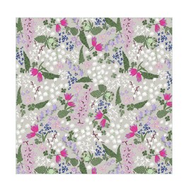 Toray Toraysei Cleaning Cloth, 9.4 x 9.4 inches (24 x 24 cm), Cleans Fingerprints and Sebum Stains, Various Uses, 2024 New Pattern, "Toraysei Design Cloth", Made in Japan (PM68 Greige Flower)