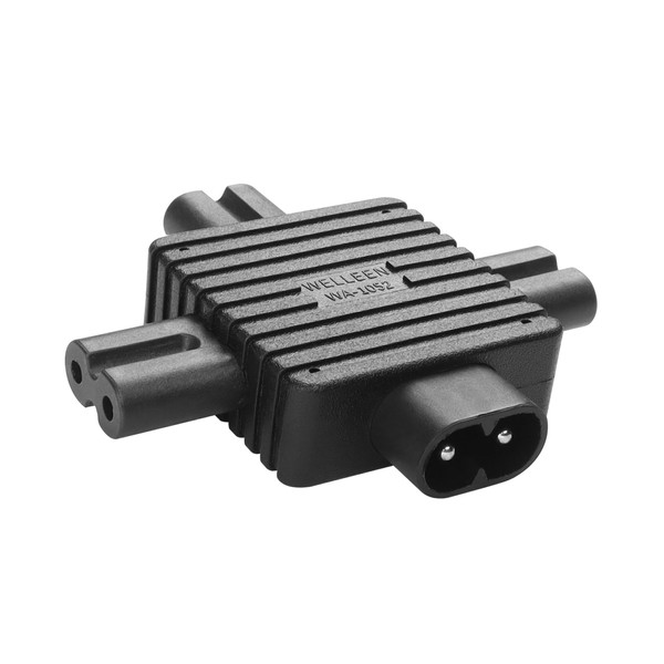 IEC 320 C8 1 to 3 C7 Splitter Power Adapter