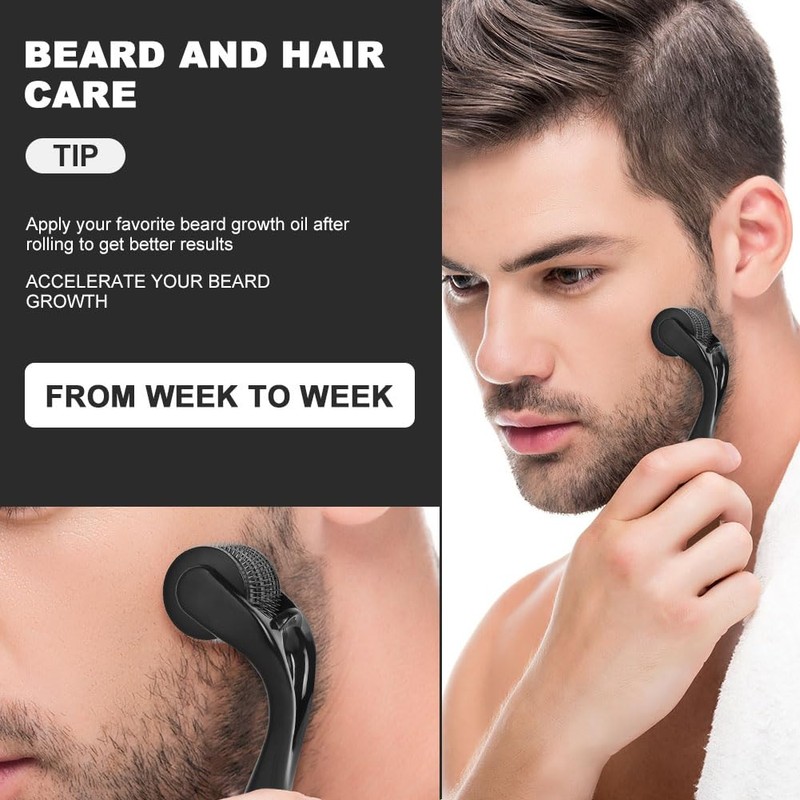 LOPHE Beard Roller 1 mm, Derma Roller for Men, Beard