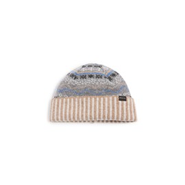 Paul Smith PS Men's Doodle Fair Isle Beanie Hat, Slate, Grey, Print, One Size