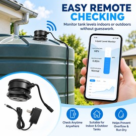 WiFi Ultrasonic Water Tank Level Sensor – Tuya Smart App Monitor with High/Low Alerts