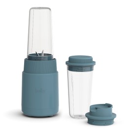 bella 6 Pcs Portable Rocket Blender, Juicer & Smoothie Maker, Press & Twist Design, EverGood™ & BPA Free Dishwasher Safe Parts, 4 Tip Stainless Steel Blade, Cord Wrap, 240 Watt Motor, Surf