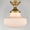 CLAXY Modern Gold Schoolhouse Ceiling Light Semi-Flush Mount Ceiling Light