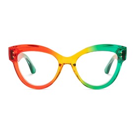 Zeelool Stylish Cat Eye Blue Light Blocking Glasses for Women Rosalee ZJGT701440, Zjgt701440-03 Multicolor, Large