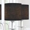 LAMPWELL KETTE Clip-on Chandelier Fabric Lamp Shades,Set of 6,Small Drum,5.4"×5.4"×H5.2",TC