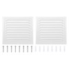 PATIKIL 10x10" Attic Vent Soffit Vent, 2 Pcs Aluminum Alloy