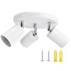 GU10 Ceiling Spotlight Holder 3 Head Rotating Lamp Base Fixture
