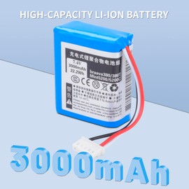 TZRONG 3000mah Vacuum Battery Compatible for iRobot Braava 300 380 381 380T 390 390T 2000 GPRHC202N026 11003067-00 W206001001399 Mint 5200 5200B 5200C Vacuum Cleaner Li-ion Battery with Repair Tools