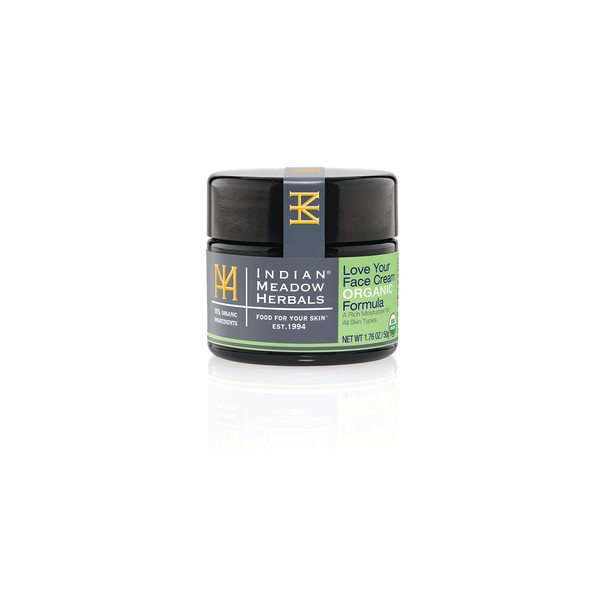 Indian Meadow Herbals Love Your Face Cream (2oz) – Deep Penetrating Rich Moisturizer Cream - Petroleum-Free Skin Repair Cream for All Skin Types