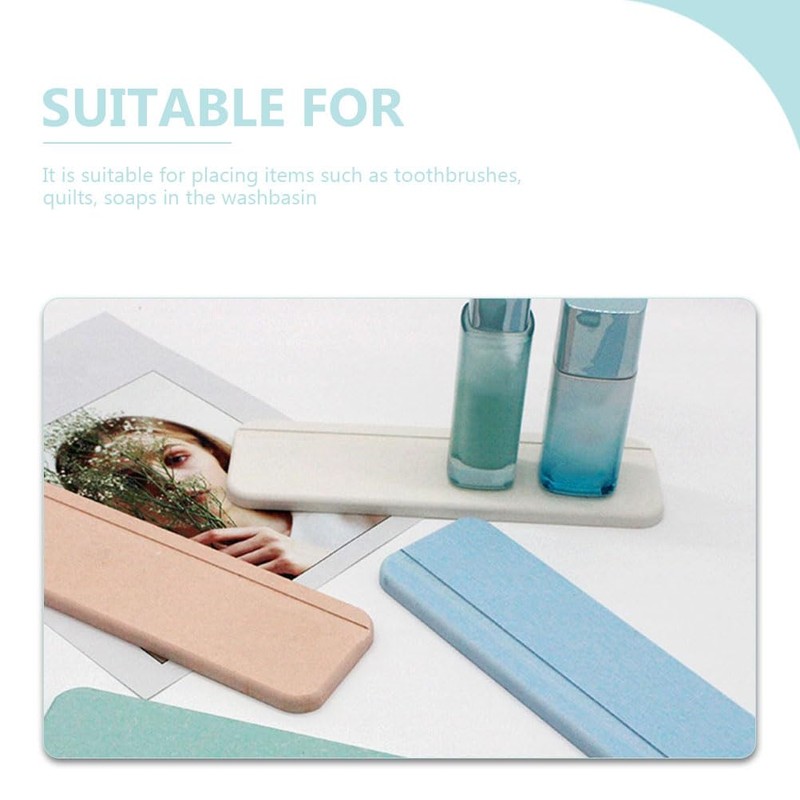 BESPORTBLE Diatomite Soap Dish, Quick Drying Soap Tray, Water Absorbent