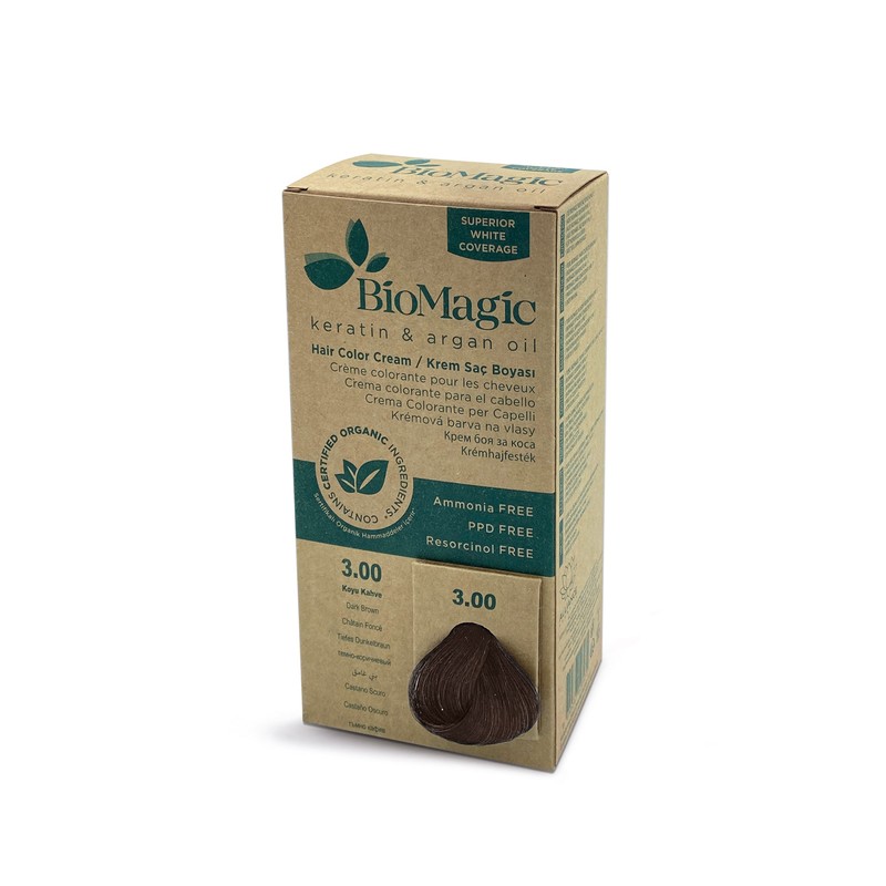 BioMagic Keratin & Argan Oil Hair Color Cream, 77.07 Natural