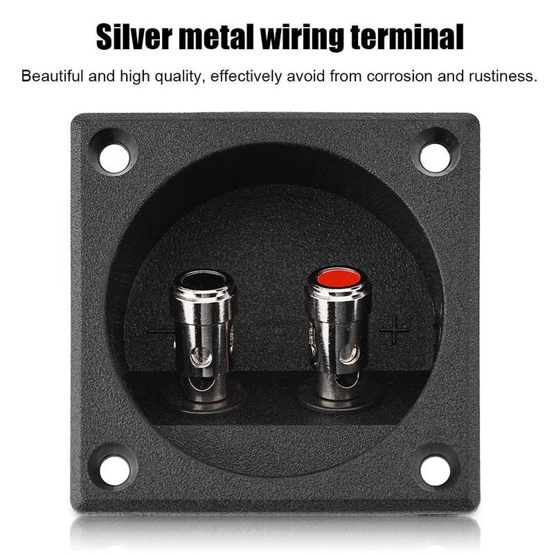 Round Speaker Box Terminal, Subwoofer Box Terminal Cup Silver Push