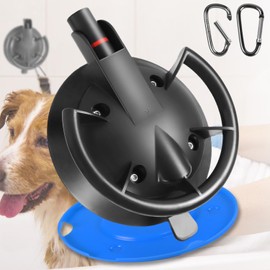 HLOGREE Heavy Duty Dog Bathing Suction Cup for Large Dog within 110LBS, Pet Dog Cat Bath Holder Suction Cup Anchor for Grooming Bathtub Restraint, for Shower, Bathing, Blowing, Trimming - NO LEASH