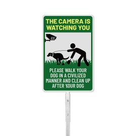 Clean Up After Your Dog Sign, 7.9x11.8in No Dog Waste Sign for Yard Aluminum Weather-Resistant Pick Up After Your Dog Sign for Lawn Yard