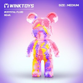 Bear Building Block,Winktoys building block, Bear Toys,Birthday Gift,Festival gift,building sets,Educational Building Blocks,Trend Decoration,Cool:_Crystal Fluid Bear