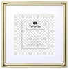 4x4'' Sqaure Simply Gold Metal Picture Frame With Mat for