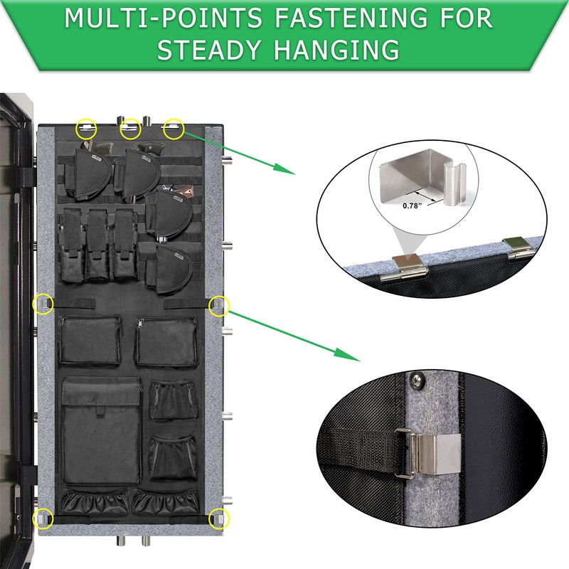 NEXT STATION Gun Safe Door Organizer,Molle Gun Safe Door Panel