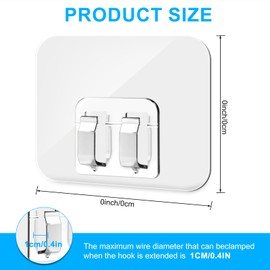 Asweir 50PCS String Light Hooks, for Hanging Christmas Lighting, Christmas Light Clips,with Waterproof Hooks for Outdoor String Lights,for Porch Patio Décor (50)