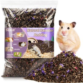 Sukh Small Animal Bedding - Cozy Natural Bedding Hamster Bedding Mate Animal Bedding Hamster Bedding Odor Control for Guinea Pigs,Rabbits, Gerbils,Chinchillas Dwarf Hamster 10.5OZ