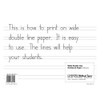 Handwriting Without Tears W100 Double-Lined Wide Notebook Paper, 5/16" Size
