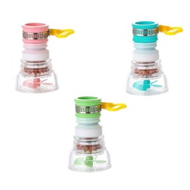 360° Swivel Faucet Nozzle Water Filter,Faucet Water Saving Device,360 Rotating Faucet Portable Filter,Booster Kitchen Water Filter Tap Head Filtration Activated Carbon Removes Hard Water Filter (3)